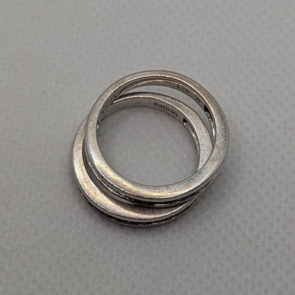 ✨ 925 Eternity Band Rings Matching Set✨ - Picture 3 of 5